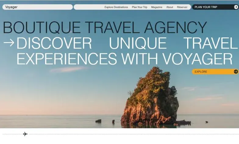 Aperçu de la base Voyager — agence de voyage
