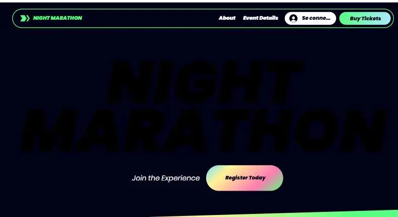 Aperçu de la base Night Marathon — événement sportif