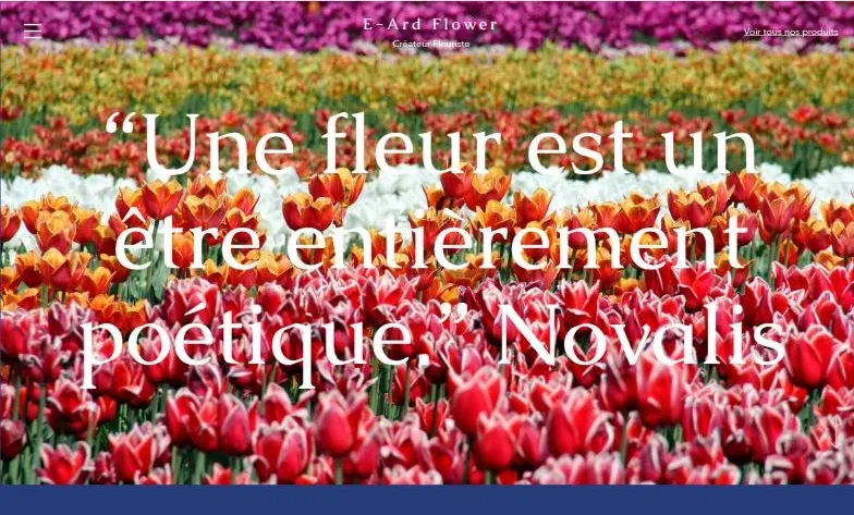Page d'accueil de la base Floral — fleuriste de quartier
